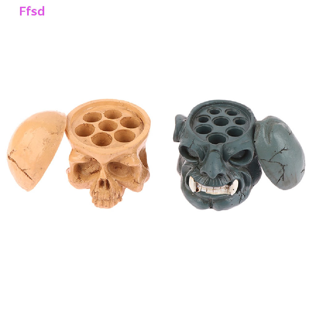 Giá Đỡ Cốc Mực Xăm 7 / 8 Lỗ Bằng Nhựa Cứng Hình Đầu Lâu Độc Đáo