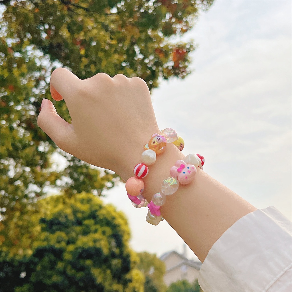 Vòng Đeo Tay YoYo Hình Thỏ Dễ Thương Dùng Làm Quà Tặng Cho Bạn Gái / Bạn Bè