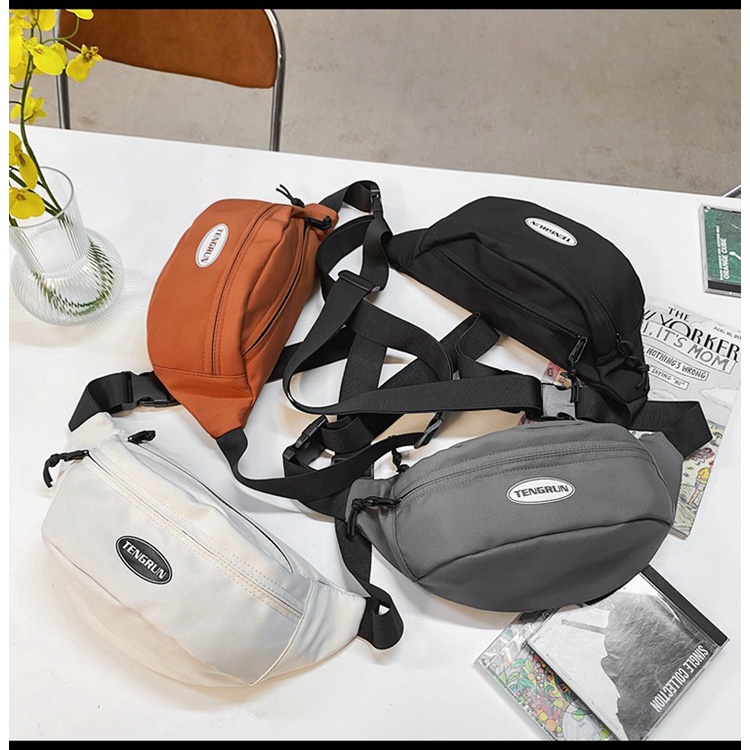 Túi Đeo Chéo Ngực Vải Canvas Phong Cách Thể Thao Thời Trang Cá Tính Cho Nữ