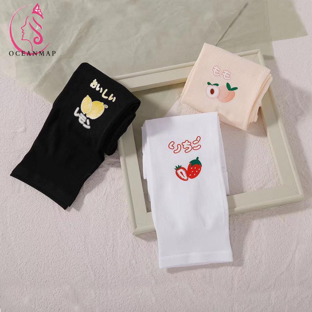 Găng ống tay chống nắng in họa tiết trái cây dễ thương cho nữ