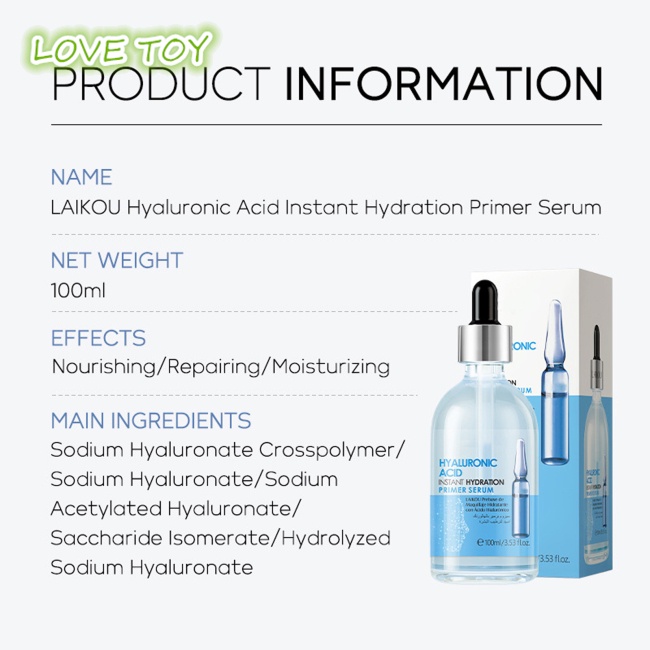 Tinh Chất Hyaluronic Acid Dưỡng Ẩm Chống Dính Tức Thì 100ml