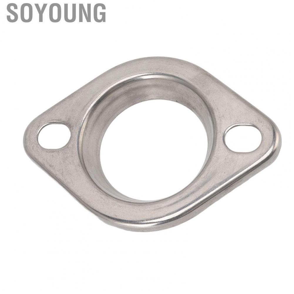 Soyoung 2.5in Manifold Collector Flange  Durable Stainless Steel 2 Bolt Exhaust Downpipe for Car
