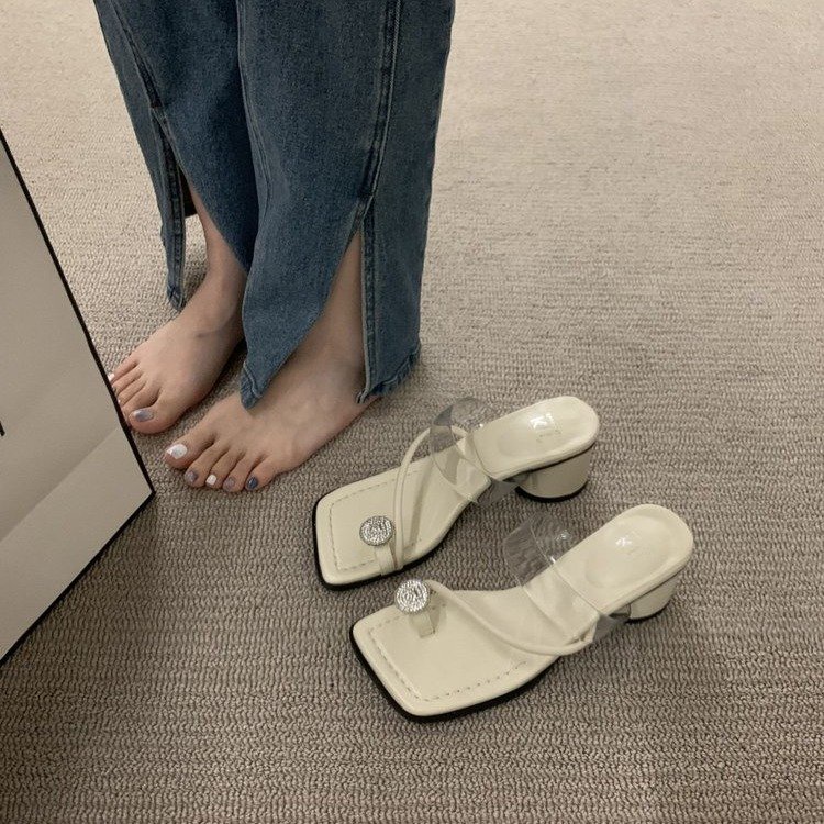 Dép Quai Ngang Trong Suốt Thời Trang Hàn Quốc Cho Nữ