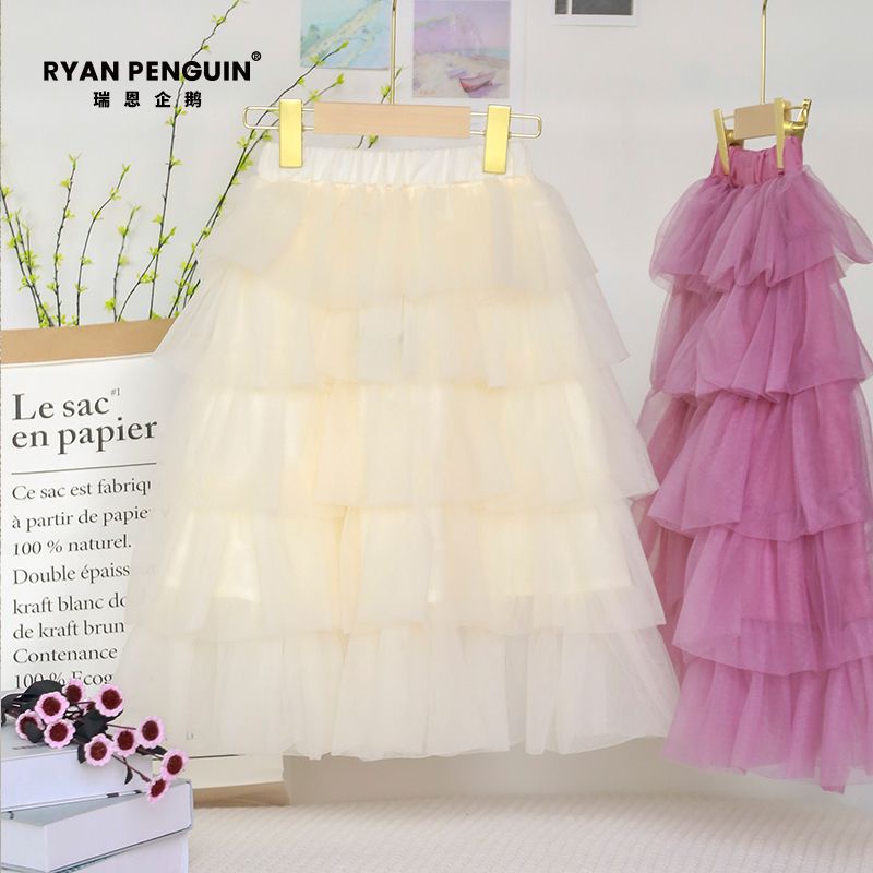 Chân Váy Xòe Nhiều Tầng Phong Cách Phương Tây Cho Bé Gái