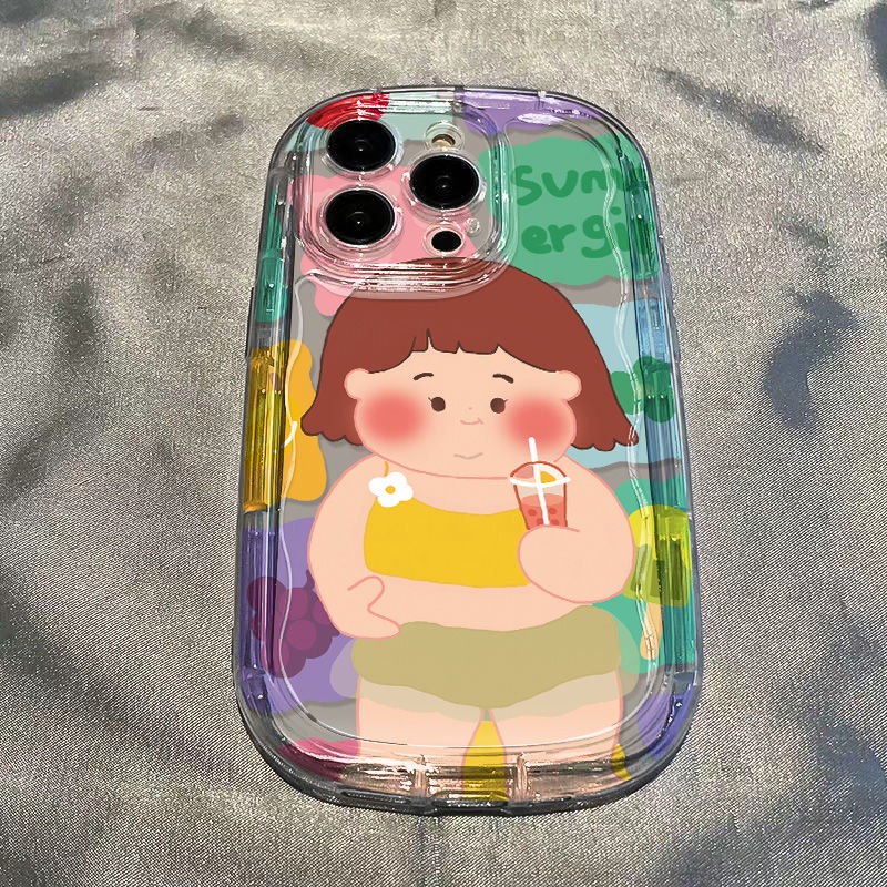 ✅Ốp Điện Thoại Mềm Trong Suốt Chống Sốc Hình Cô Gái Uống Trà Sữa Cho Iphone 8p xr11promax 12iPhone14 13 / xs7 CTTA