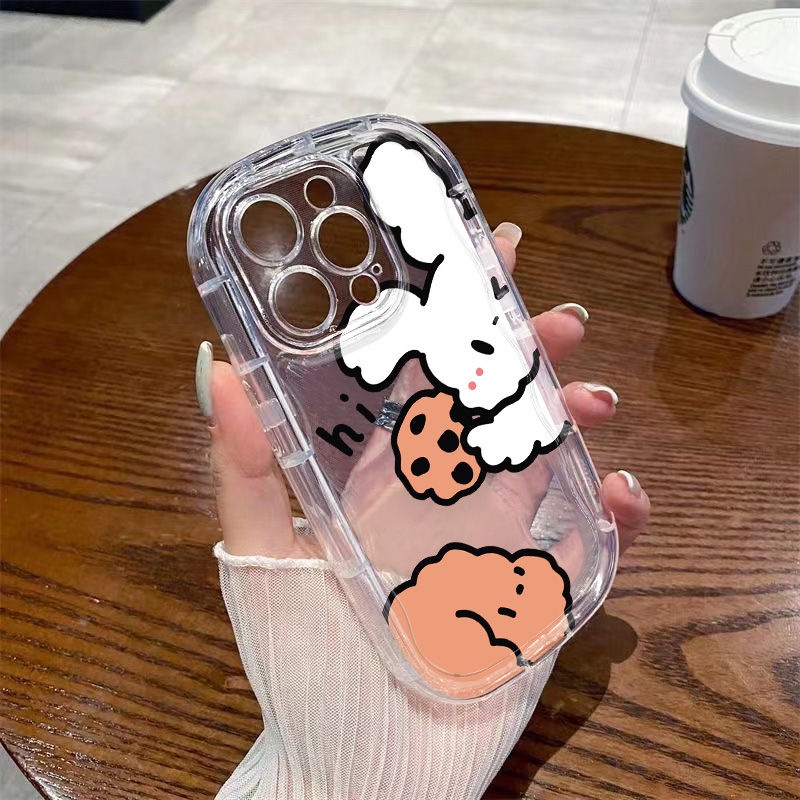 ✅Ốp Điện Thoại Mềm Trong Suốt Chống Sốc In Hình Thỏ / Cún Cho Iphone 8piphone14 / 713 12xs 11promax / xr 3GJF