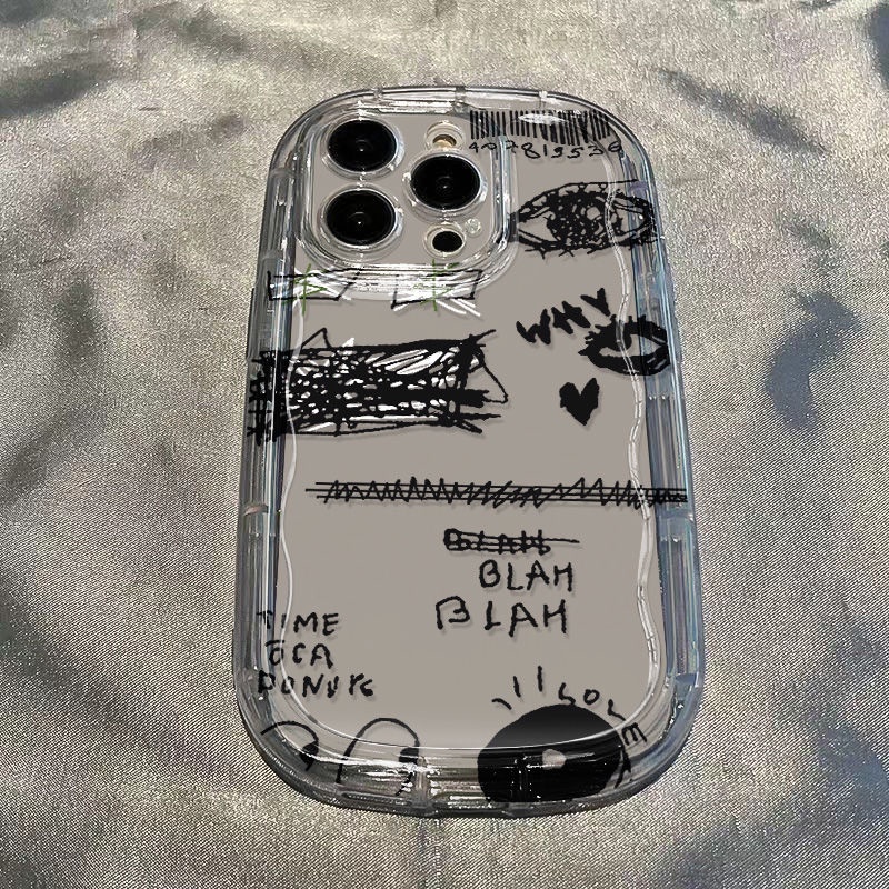 ✅Ốp Điện Thoại Mềm Trong Suốt Chống Sốc In Họa Tiết Graffiti Cho Iphone Xr 118P 13712 / / 14 Promax