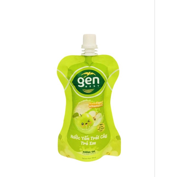 Túi yến sữa / yến trái cây GENNEST 105ml 5% hương cam/ dâu/ táo / đào / dâu / cam