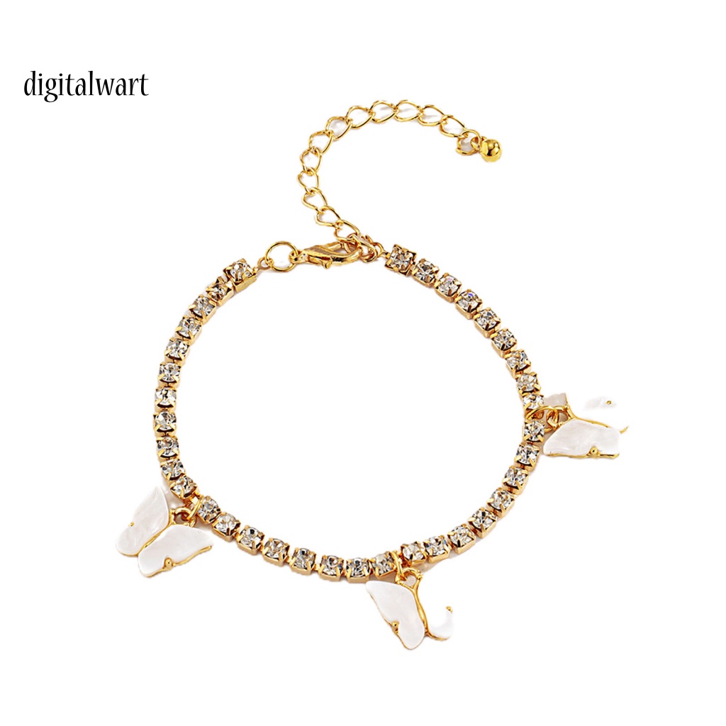 Kỹ Thuật Số| Vòng Tay Hình Bướm Đính Đá Lấp Lánh Đơn Giản Cho Nữ