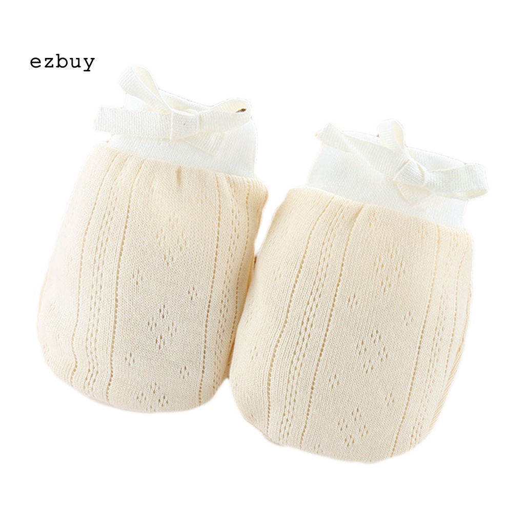 1 Đôi Găng Tay Thiết Kế Lưới Thoáng Khí Chống Trầy Xước Bảo Vệ Cho Bé Sơ Sinh