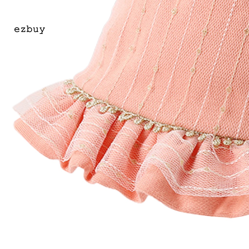 Mũ Lưỡi Trai Cotton Màu Trơn Chống Biến Dạng Có Dây Điều Chỉnh Được Cho Bé