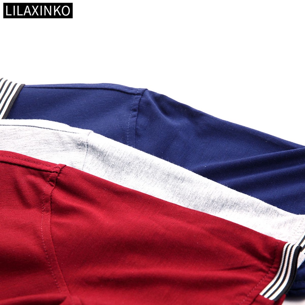 Áo Thun Polo Cotton Tay Ngắn Có Túi 3 Màu Trơn Đơn Giản Thời Trang Dành Cho Nam