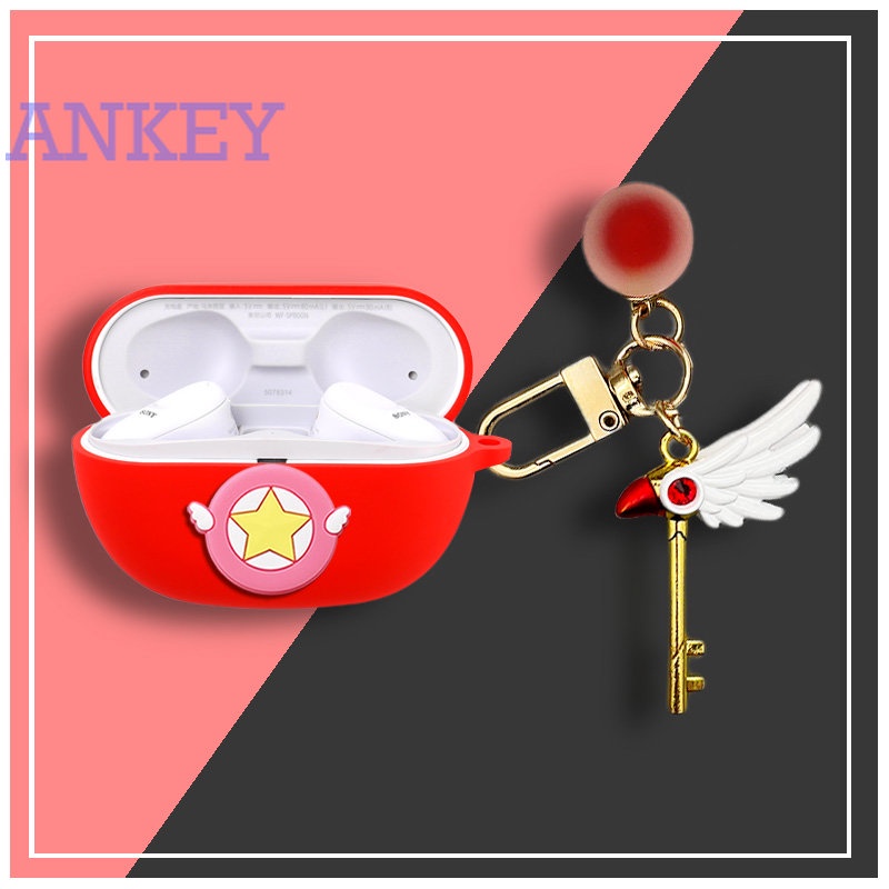 Sony WF-SP800N Case Protective Sp800n Cute Cartoon Cover Bluetooth Earphone Shell Accessories TWS Headphone Portable