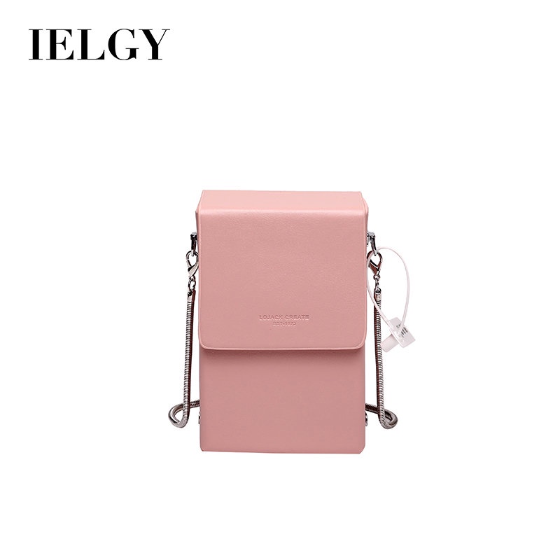 Túi Đeo Chéo Đựng Điện Thoại Thiết Kế Nhỏ Nhắn Phối Dây Xích Thời Trang Cao Cấp Cho Nữ