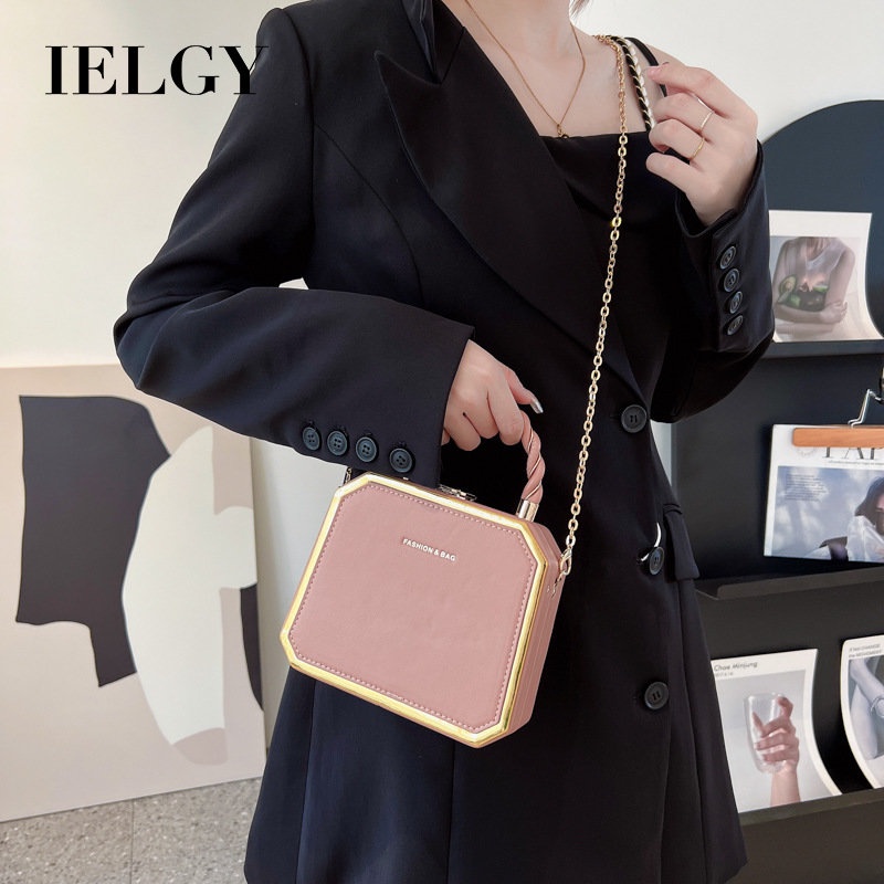 Túi Đeo Vai Một Bên Vai Phối Dây Xích Phong Cách Hàn Quốc Cho Nữ