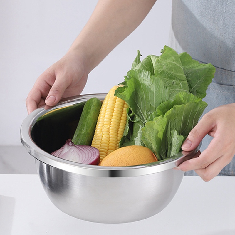 Bộ Tô Đựng Thức Ăn Ráo Nước Bằng Thép Không Gỉ 304