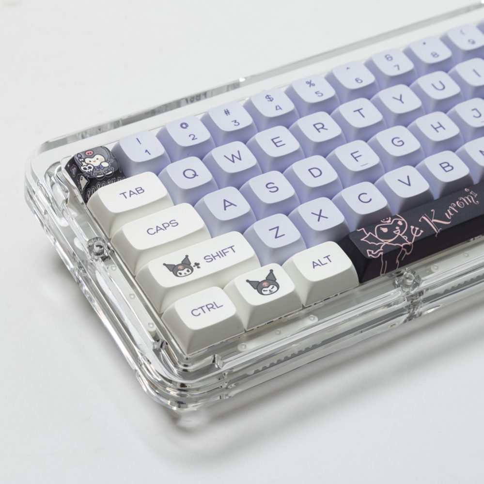 146 Phím Kuromi Keycaps XDA Profile Anime Dễ Thương PBT Dye Sub Bàn Phím Cơ Keycap