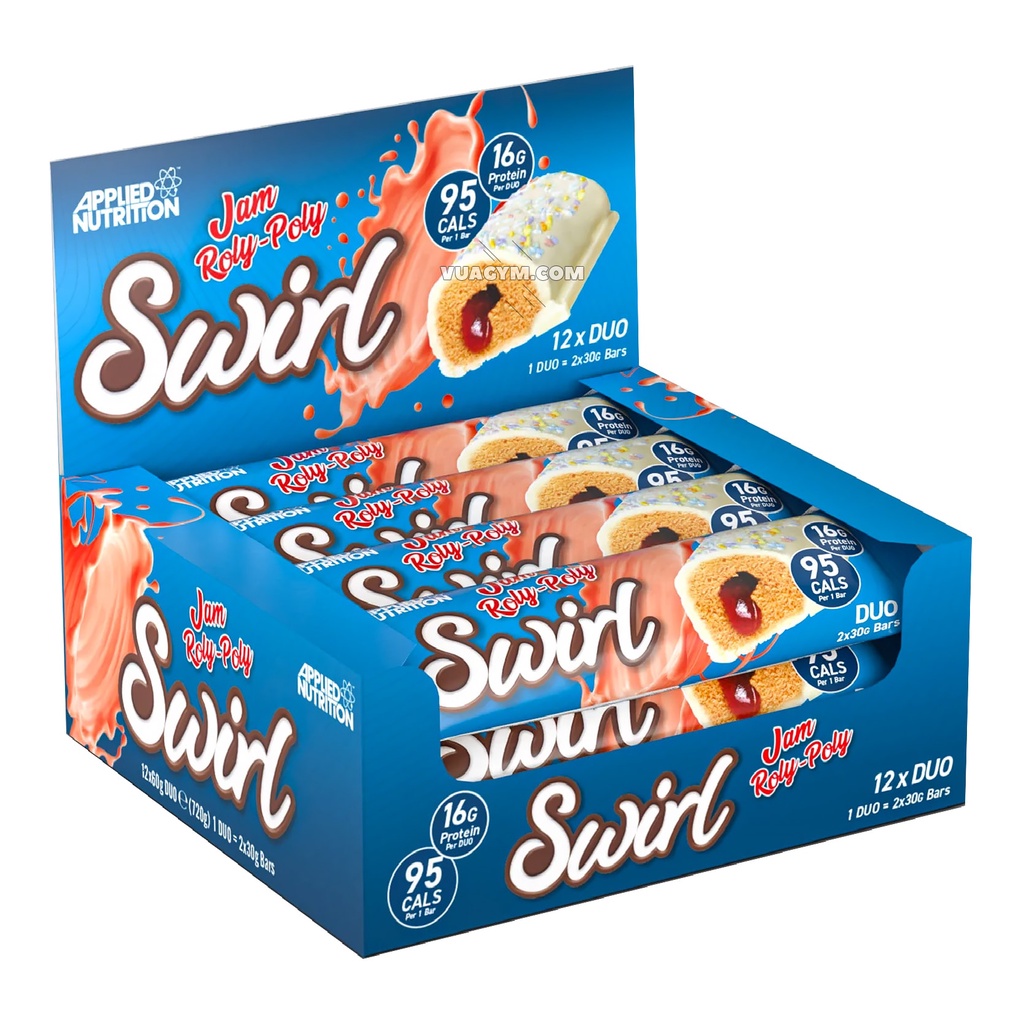 Thanh snack Applied Nutrition - Swirl Duo Bar - Hỗ trợ năng lượng và giảm cảm giác đói - Chính Hãng