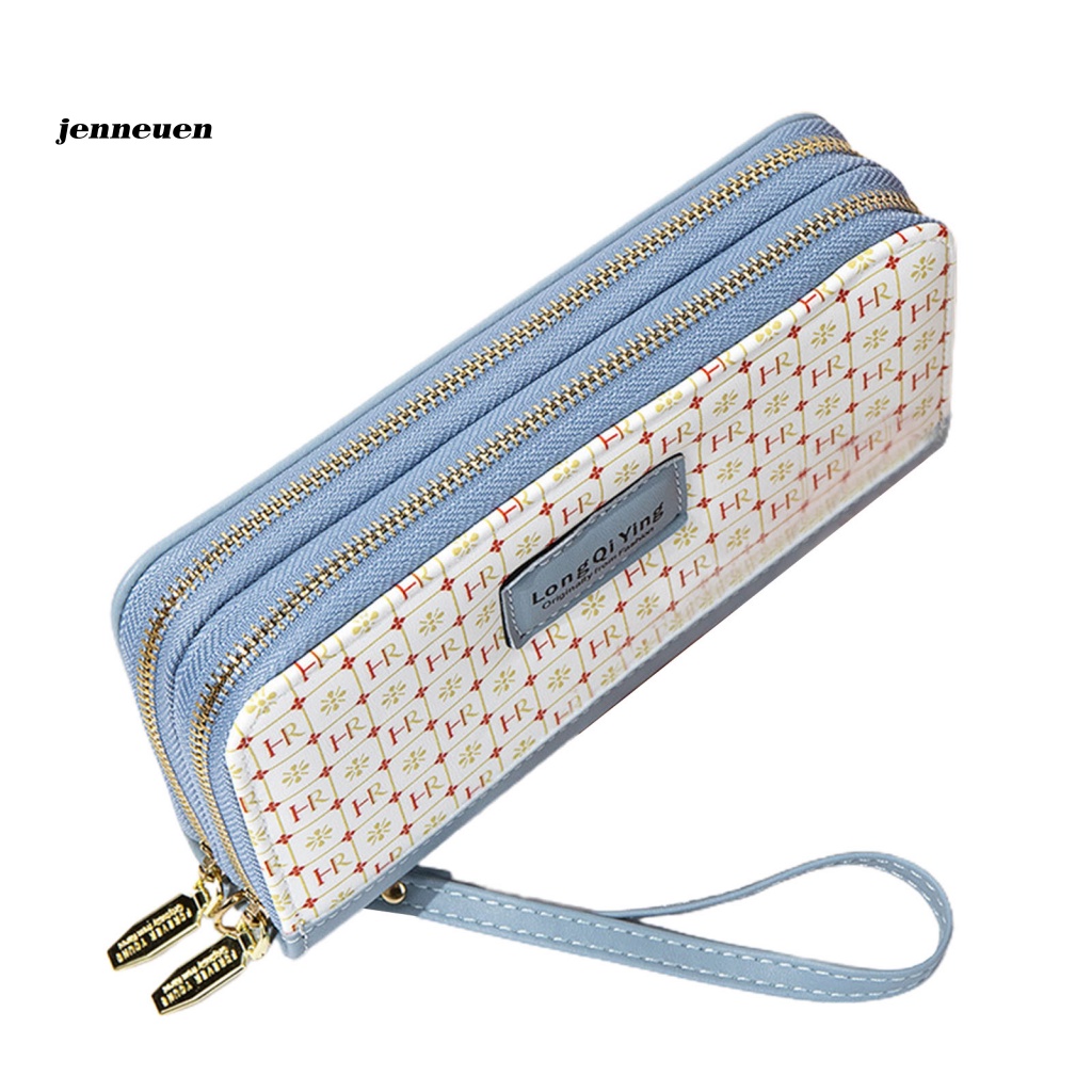 Ví Giả Da Đựng Tiền Xu / Thẻ Đa Năng Cỡ Lớn In Họa Tiết Xinh Xắn Giá Đỡ