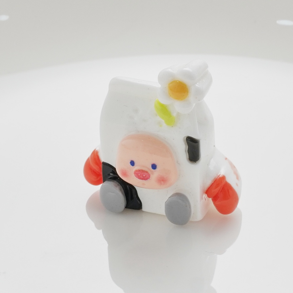 Mô Hình Chú Heo Bobo Bằng Nhựa Resin Dễ Thương Trang Trí Ốp Điện Thoại DIY Cho Bé