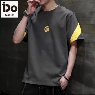 Áo thun nửa tay nam thời trang Ice-Feel cổ tròn mặc đường phố Cotton nguyên chất nửa tay 2023 thường ngày mùa hè