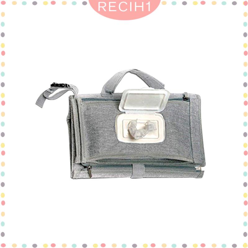 Thảm Lót Thay Tã Nhẹ Có Túi Tiện Dụng Cho Bé 21.5 "x22"