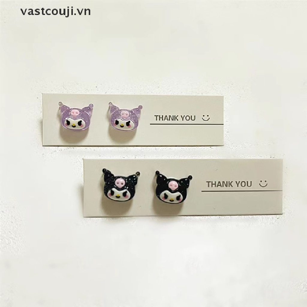 Vastji Sanrio Bông Tai Mini Bằng Nhựa Mềm Phong Cách Harajuku Đáng Yêu Cho Nữ