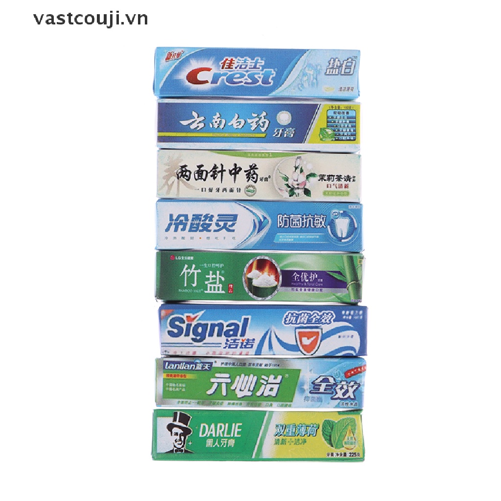 Set 5 Mô Hình Kem Đánh Răng Tỉ Lệ 1 / 12 Trang Trí Nhà Búp Bê