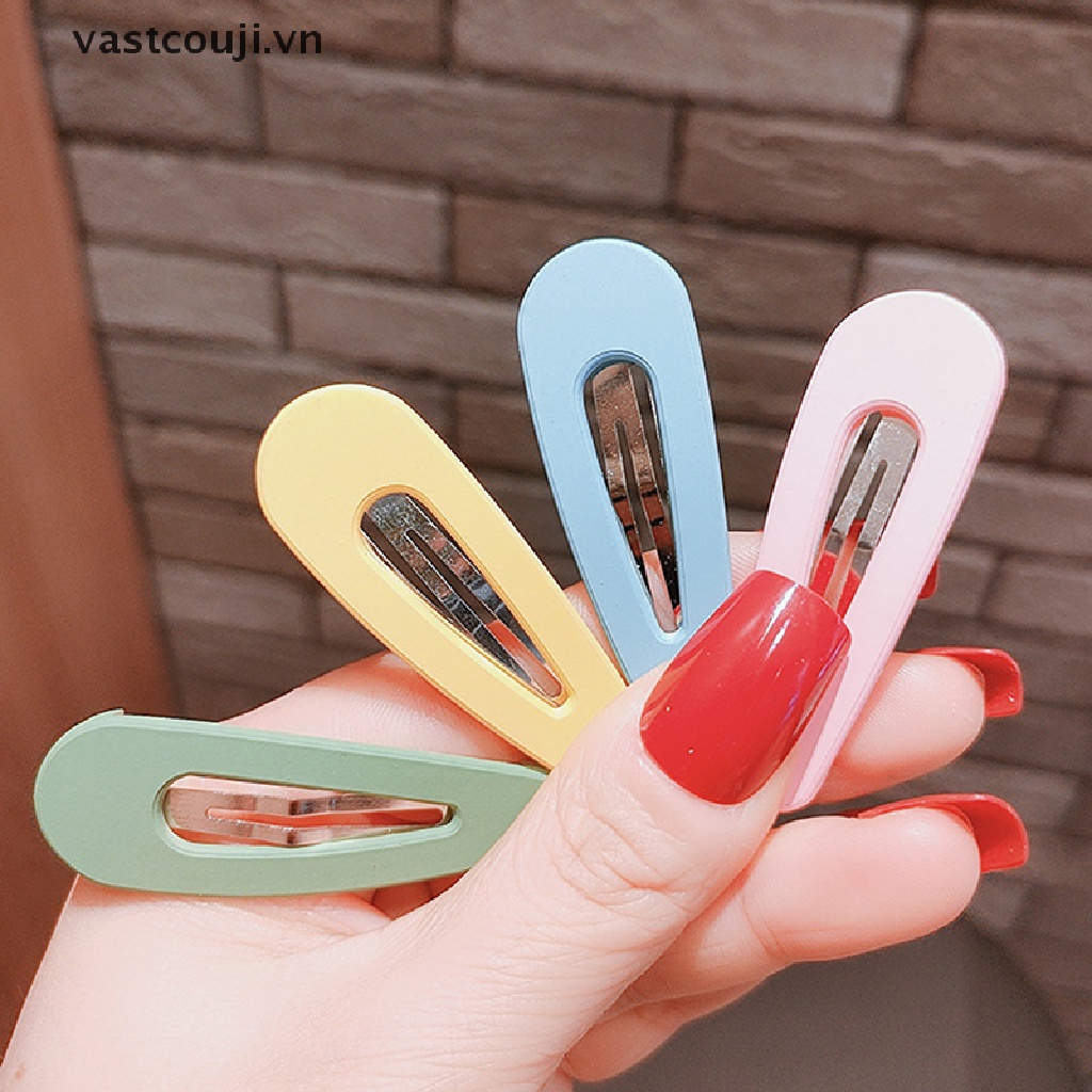 Set 6 Kẹp Tóc Màu Kẹo Kiểu Dáng Thời Trang