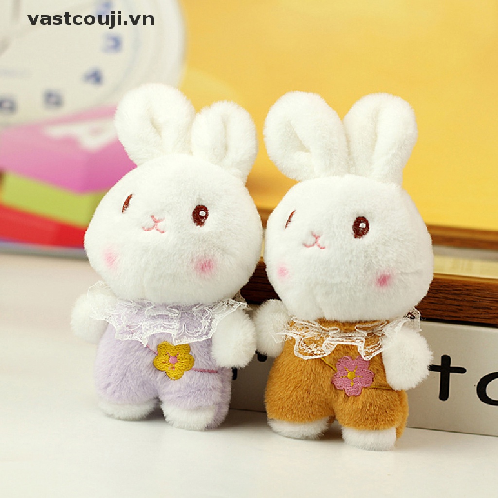 Móc Khóa Thỏ Nhồi Bông 10cm Đáng Yêu