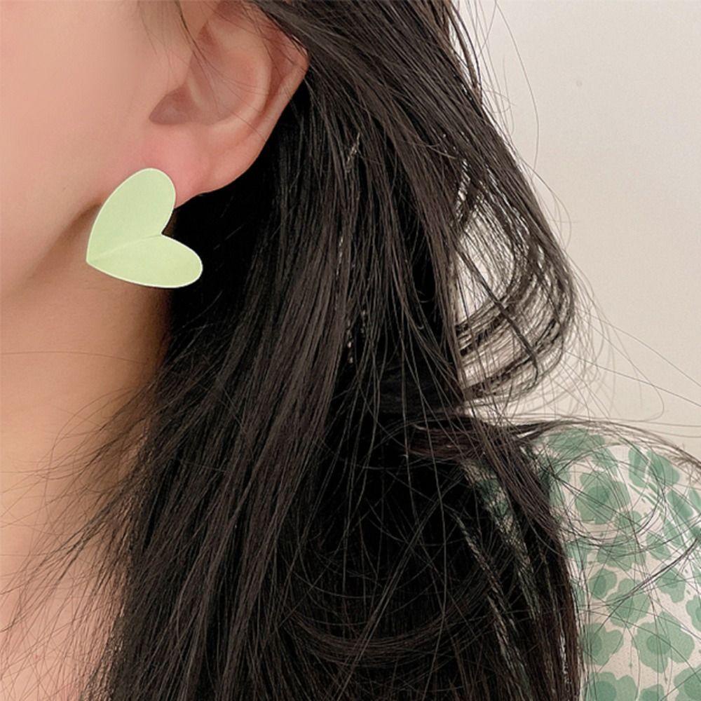 Khuyên Tai Hợp Kim Hình Vuông Rỗng Nhiều Kiểu Dáng Màu Sắc Xanh Lá Cây Thích Hợp Làm Quà Tặng Cho Bạn