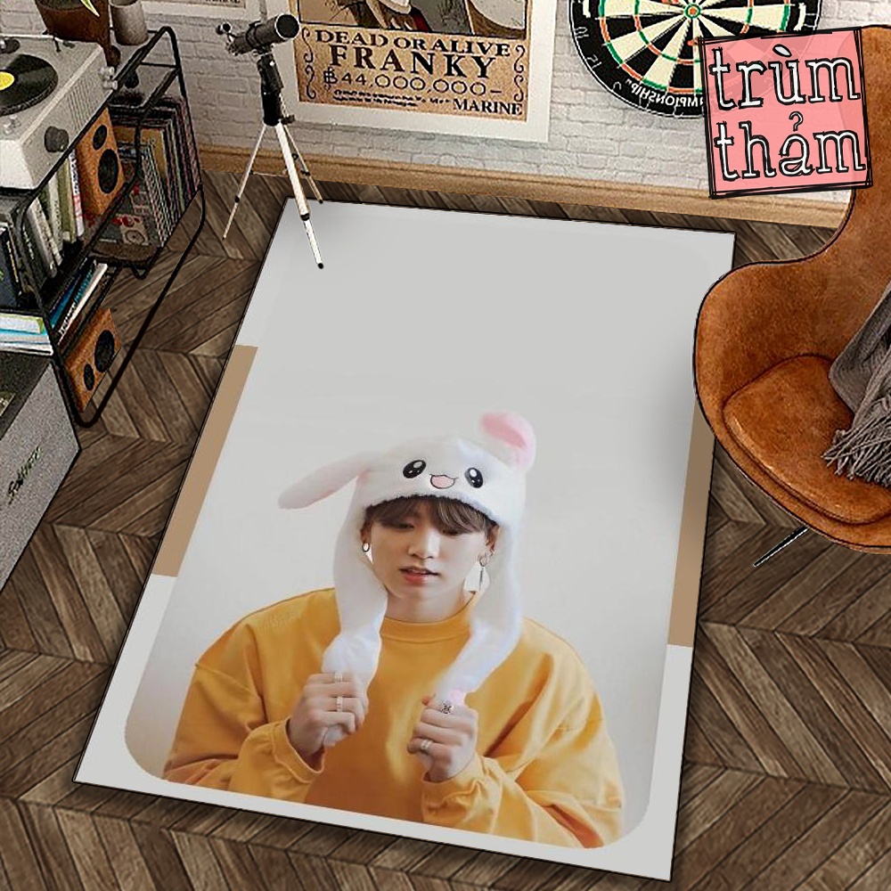 Thảm Trang Trí Jungkook Cute Bts Idol Kpop Hàn Quốc Decor Phòng Ngủ Phòng Khách Văn Phòng