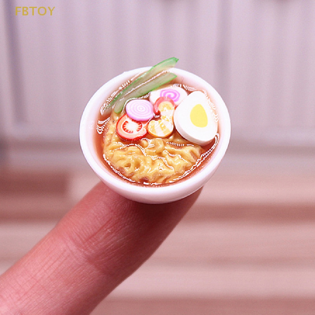 1 Bộ Chén Mì Ăn Liền Mini Tỉ Lệ 1: 12 Trang Trí Nhà Búp Bê