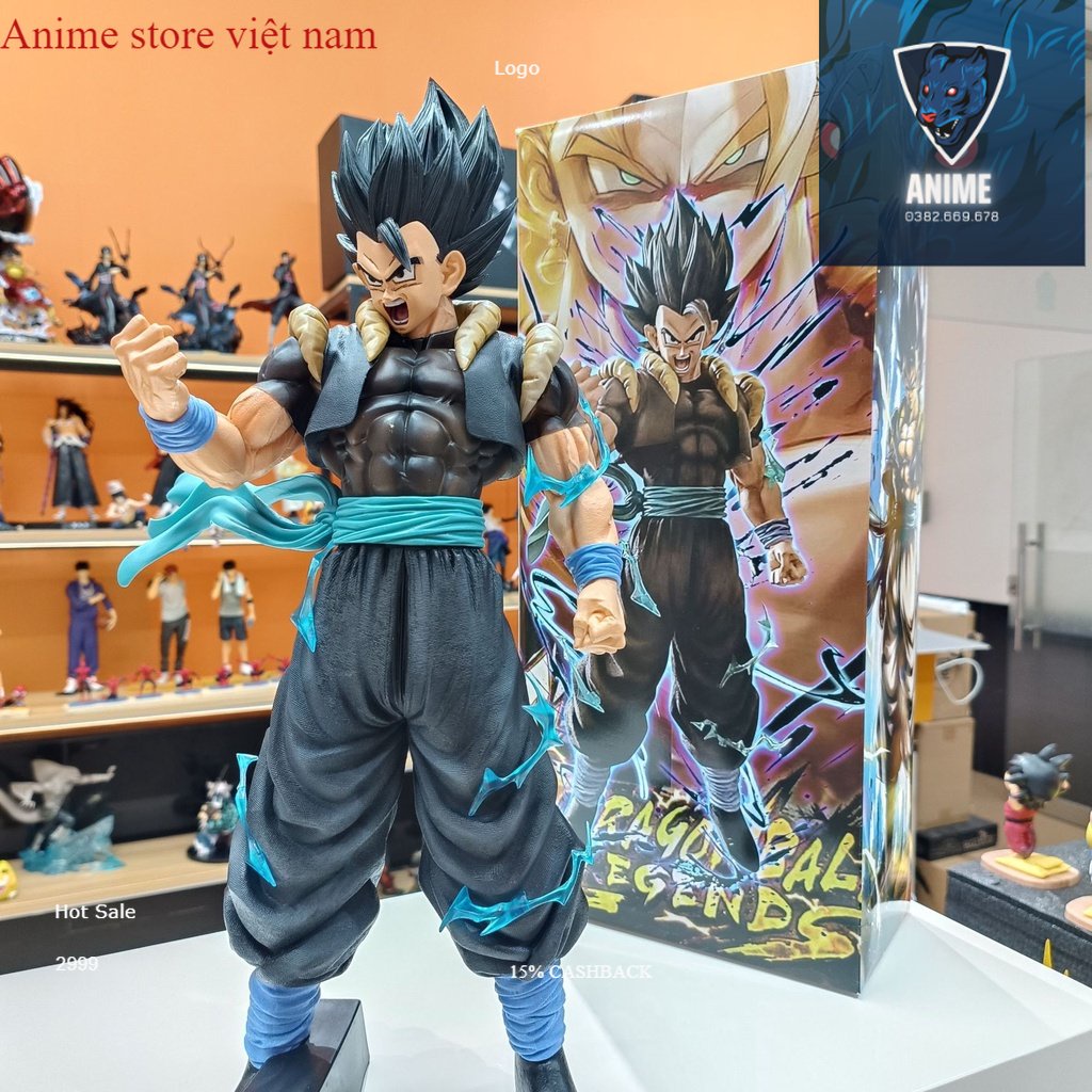 Mô hình DragonBall Gogeta Black Hiệu Ứng Tia Sét siêu to cực khủng