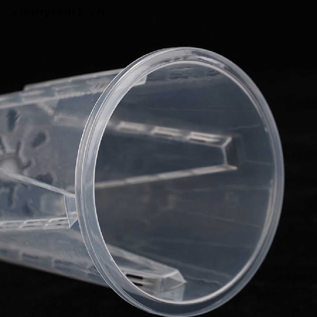 Chậu Hoa Hình Trụ Bằng Nhựa Trong Suốt DIY