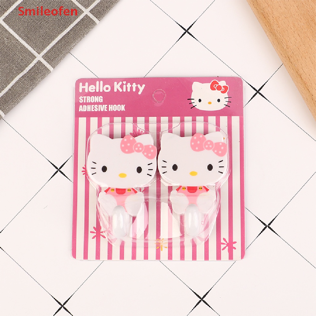 1 Cặp Móc Dán Tường Chắc Chắn Họa Tiết Hoạt Hình Dễ Thương Cho Học Sinh