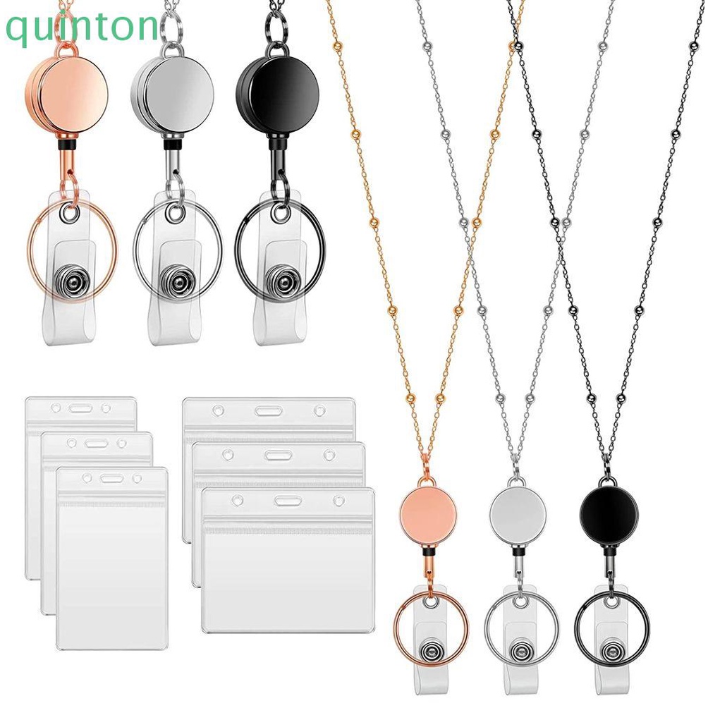 Giá Đỡ Đeo Cổ / Móc Chìa Khóa Bằng Thép Không Gỉ Chống Thấm Nước Có Thể Thu Gọn Cho Y Tá / Văn Phòng