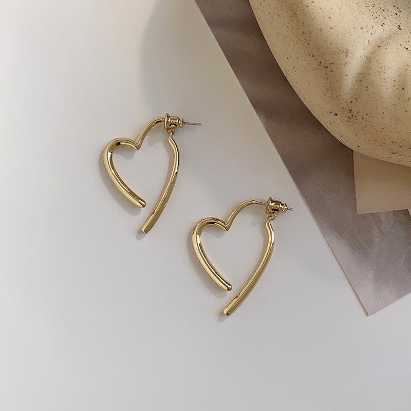 Bông Tai Dạng Vòng Hình Trái Tim Nhỏ Đơn Giản Thời Trang 2023 Cho Nữ