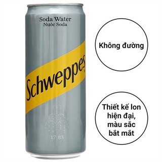 Thùng 24 lon SODA Schweppes 320ml (Bao bì mới)