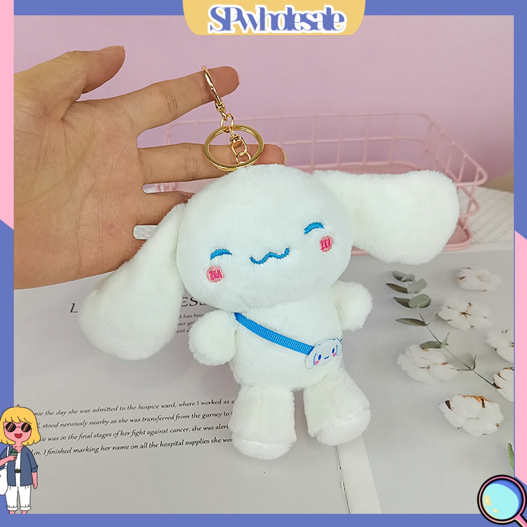 <SPwholesale> Móc Chìa Khóa Có Túi Đeo Chéo Hình Động Vật Hoạt Hình Tai Dài Thêu Trang Trí Ba Lô Quà Tặng Trang Trí Xe Hơi