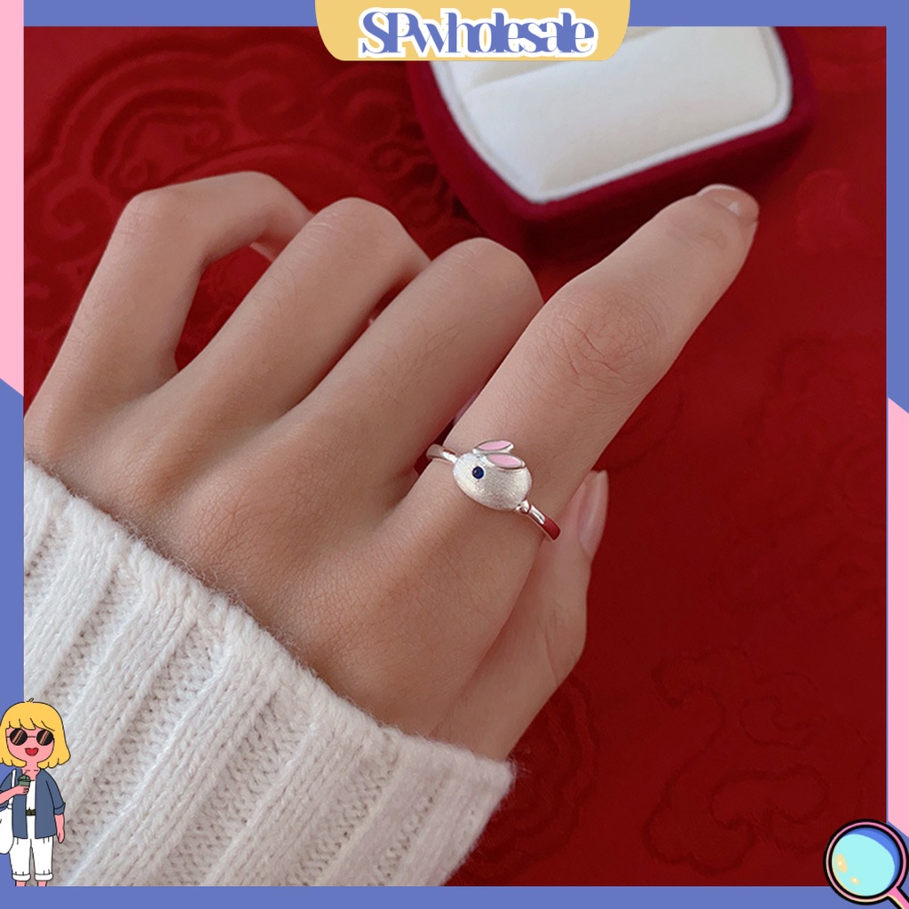 <SPwholesale> Nhẫn Hở Hình Thỏ Bunny Dễ Thương Có Thể Điều Chỉnh Kích Cỡ