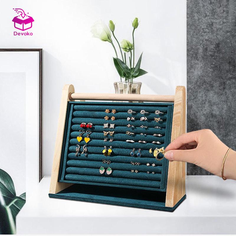 Giá trang sức Devoko trưng bày nhẫn/ bông tai/ vòng cổ/ vòng tay mặt phụ kiện