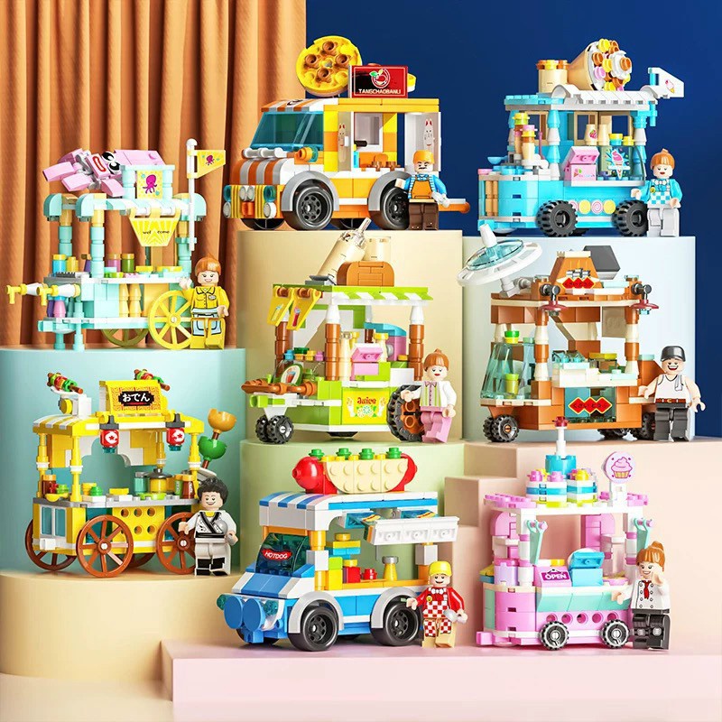 đồ chơi khối xây dựng Lắp Ráp Tòa Nhà Đường Phố Cho Bé Giúp trẻ phát triển