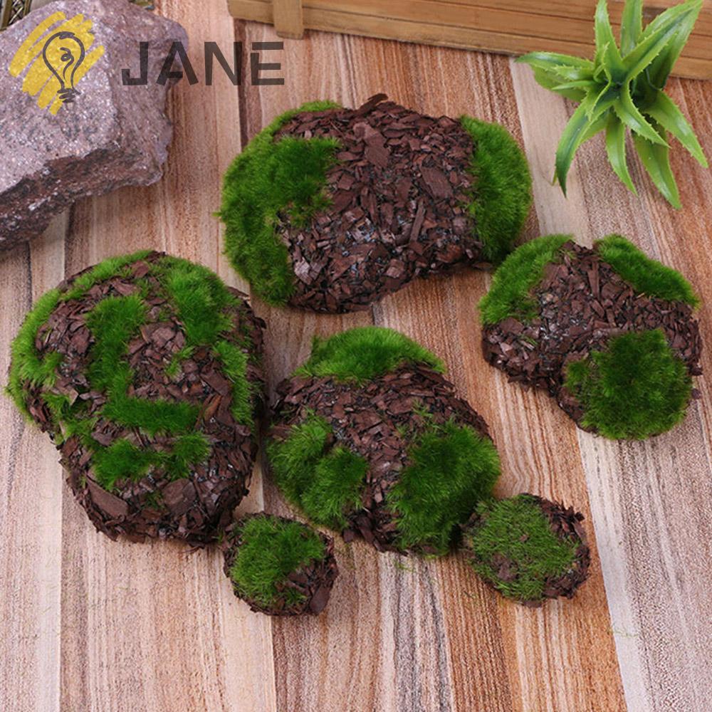 Jane 6 Cái / Gói Rêu Xanh|Mô Hình Cây Cỏ Nhân Tạo Mini Bằng Gỗ Dùng Trang Trí Sân Vườn