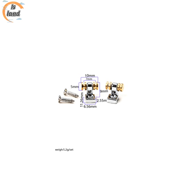 Bộ 2 Con Lăn Cố Định Dây Đàn Guitar Điện Kèm Ốc Vít Chuyên Dụng