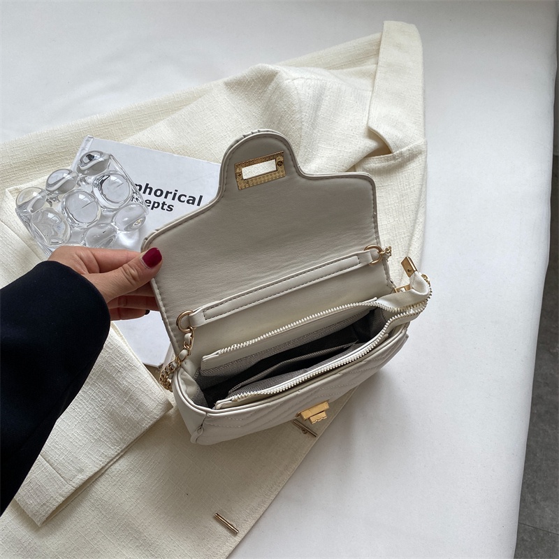 Túi Đeo Vai Dây Xích Nhỏ Nhắn Họa Tiết Hình Thoi Thời Trang Cho Nữ