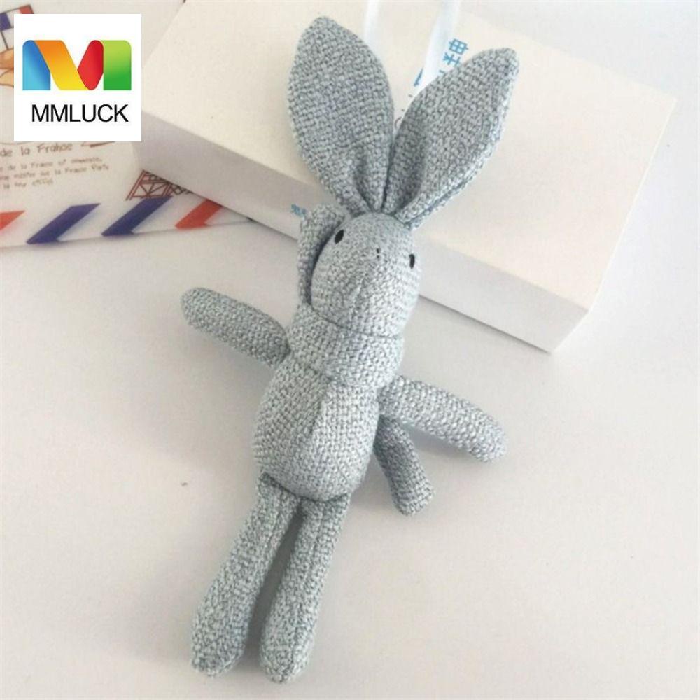 Móc khóa MMULCK mặt thỏ nhồi bông hoạt hình dễ thương làm quà tặng sinh nhật DIY