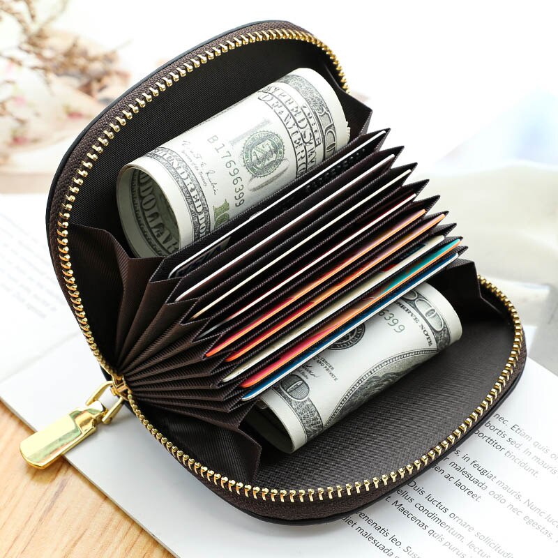 Ví Đựng Thẻ Có Khóa Kéo Thiết Kế Nhỏ Nhắn Xinh Xắn Dành Cho Nữ