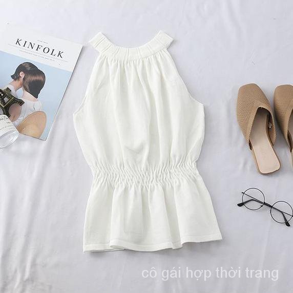 Ag2y Hàng Có Sẵn Áo Hai Dây Hở Vai Mùa Hè Tươi Tắn Nhỏ Nhắn Phong Cách Hong Kong Cổ Điển Cho Nữ