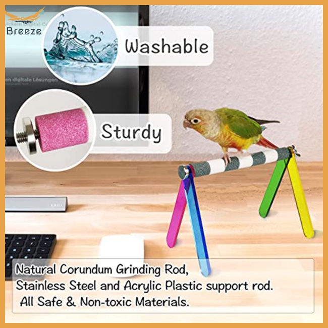 Giá Đỡ Huấn Luyện Vẹt Nhiều Màu Sắc Tiện Dụng